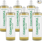 THE CLEAN PEOPLE Liquid Dish Soap - Clean, Simple Ingredients - Extra Scrubbing Power (Lemon Verbena Scent) 12 fl. oz (6 Pack)