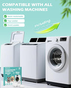 Washing Machine Cleaner Tablets: 40% Stronger Cleaning Power, Deep Cleaning Tablets For HE, Front Loader & Top Load Washer, Removes Pet Hair, Odors, Formulated for Pet Owners, 24 Pack, 15G