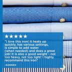 Rowenta Pro Master Stainless Steel Soleplate Steam Iron for Clothes, 210 g/min, 400 Microsteam Holes, Cotton, Wool, Poly, Silk, Linen, Nylon 1775 Watts Ironing, Garment Steamer, Powerful Steam DW8360