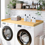 Gashell Washer Dryer Countertop, 27.5" x 54" Bamboo Washer and Dryer Countertop for Laundry Room Organization(Natural)