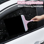 Shower Squeegee for Glass Doors, Bathroom Squeegee for Shower, Mini Window Squeegee, Home Bathroom Silicone Cleaner Tool, Suitable for Bathroom, Kitchen, Tile, Mirror, Car Glass, 8in Rose Pink