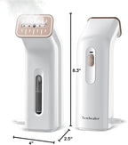 Newbealer 2in1 Steamer and Dry Iron for Beginners, Horizontal & Vertical Clothes Steamer, Non-Stick Ceramic Soleplate, 170ml Garment Wrinkle Remover, Auto-off, 1.2lbs (120V Only)