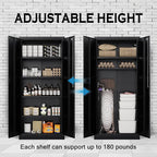 Storage Cabinet, 72 Inch Tall Metal Storage Cabinet with Doors and Shelves,Heavy Duty Metal Cabinet, Pantry Cabinets for Kitchen Storage, Garage Cabinet for Living, Dining Room
