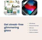 Natural Glass Cleaner - Removes Dirt & Debris for Sparkling Clean Windows & Glass Surfaces at Home, Office & Garage, Includes: 1 Refillable Empty Bottle (16oz) & 2 Refills (3oz ea)