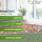 Today - Stiff Hand Brush for Carpet, Artificial Grass and Textile Surfaces – Durable Plastic Bristles Scrubbing Brush – Made in Italy – Ideal for Rugs, Stairs and Hard Floors