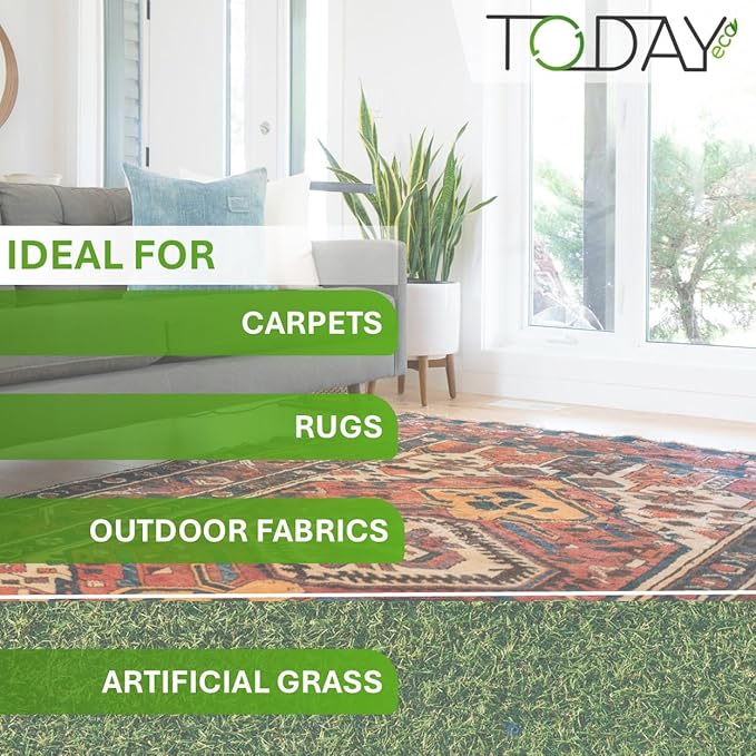 Today - Stiff Hand Brush for Carpet, Artificial Grass and Textile Surfaces – Durable Plastic Bristles Scrubbing Brush – Made in Italy – Ideal for Rugs, Stairs and Hard Floors