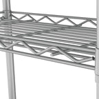 HOMEFORT 6-Tier Wire Shelving, 6 Shelves Unit Metal Storage Rack, Durable Organizer, Perfect for Pantry Closet Kitchen Laundry Organization(Grey)