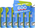 COBETE 6 Rollers Total 600 Sheets Extra Sticky Lint Roller Refills, for 6.3" Dog and Cat Lint Remover for Clothes, Couch, Furniture