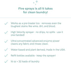 Clean Mama Laundry Detergent Spray & Pre-Treater - Natural Laundry Detergent Soap for Sensitive Skin - Eco-Friendly, HE Compatible - Clean Laundry Scent - 32+ Loads of Laundry, 16 oz