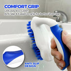 Scrub Brush - 6 Pack, Scrub Brushes for Cleaning, Heavy-Duty Scrub Brush, Stiff Bristles Cleaning Brush, for Kitchen, Bathtub, Floor and Wall Surfaces, Blue