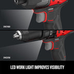 CRAFTSMAN V20 MAX Cordless Drill Driver and Impact Driver Set, Power Tool Set with 2 Batteries and Charger, LED Work Light, 2 Bits, Bag (CMCK200C2)