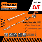 PROYAMA Powerful 42.7cc 5 in 1 Multi Functional Trimming Tools,Gas Hedge Trimmer,Weed Eater,String Trimmer, Brush Cutter,Pole Saw with Extension Pole