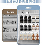CiBiZi Shoe Slots Organizer 12Pack Metal Shoe Stackers for a Pair of Shoes Double Layer Shoe Holder Shoe Storage Closet Organizers Shoe Space Saver Organizador de Zapatos Black