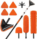 20FT Reach Duster Cleaner Kit, Dusters for Cleaning with Extension Pole, Baseboard & Wall and Window Cleaner Mop for Fan Blades, High Ceiling and Cobweb