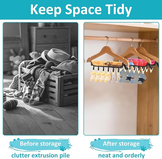 TamBee Travel Hanger Clips, Cruise Ship Essentials Portable Folding Clothes Hanger Clips Towel Drying Rack Sock Dock Swimsuit Drying Rack Hanger with 6 Clips Pack of 3 (Animals)