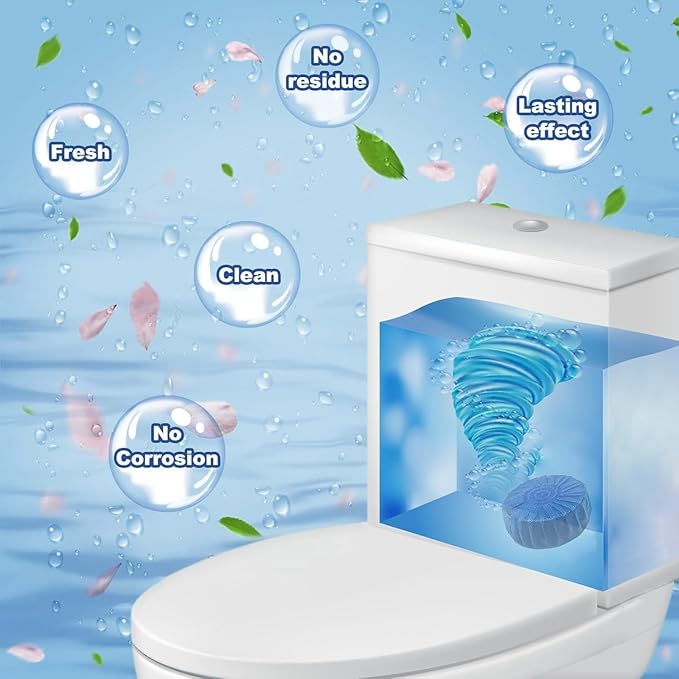 Automatic Toilet Bowl Cleaner Tablets 40 Pack,Bathroom Toilet Tank Cleaner,Upgraded Long-Lasting Toilet Cleaner Tablets for Tank Bathroom Powerful Cleaning Easy to Use,Up to 20 Months Total
