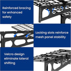 FLEXIMOUNTS 2x6ft Garage Shelving Wall-Mounted, 1-Pack Heavy-Duty Wall Shelving, Holds Up to 400 lbs, Garage Storage Rack for Organization & Storage Bins, Black