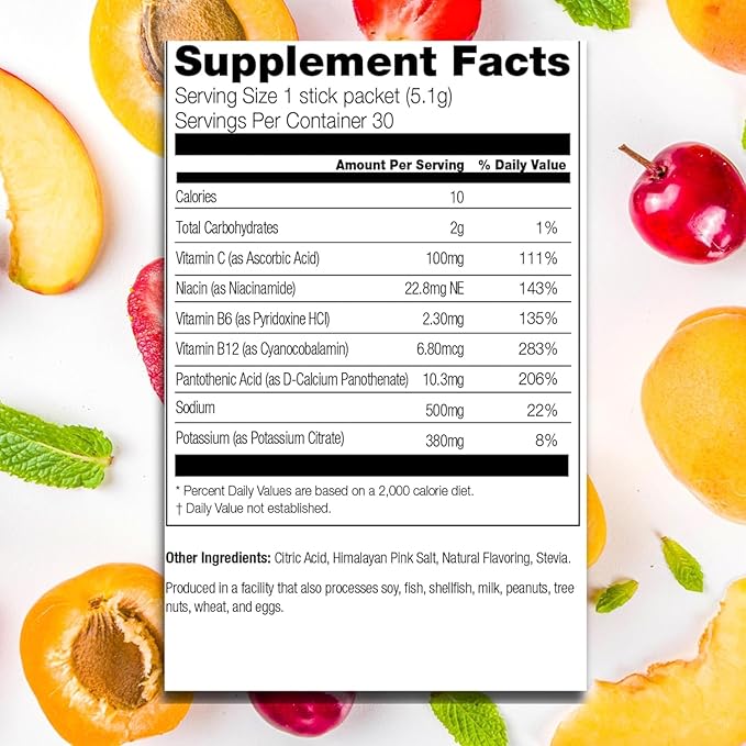 310 Nutrition Sugar Free Electrolytes Powder - Instant Hydration Packets for Daily Fluid Balance - Caffeine-Free Rehydration Drink Mix w/ Vitamins, Low Calorie & Keto Friendly - Cucumber 30 Singles