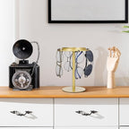 Sunglasses Organizer Glasses Display Rod Eyeglass Holder Stand Gold Metal Eyewear Storage Rack for Desk Tabletop Use