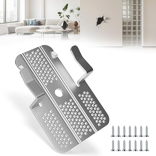 Drywall Repair Clips,Easy Install Drywall Clips 1/2 Inch,Professional Hole Repair Patch Kit for Wall and Sheetrock, Strong Metal Backing Clips with Screws for Home Improvement(Silver-52)