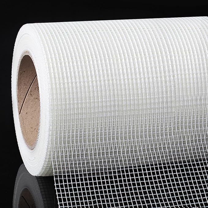 QILIMA Self-Adhesive Fiberglass Drywall Joint Tape Mesh for Wall Patch, 6 Inch by 75 Feet White