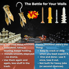 221Pcs Self Drilling Drywall Anchors Kit with Screws, Ceiling Hooks & Magnetic Wristband -No Drill Needed, Reusable Anchors for TV, Shelves, Cabinets - Zinc Plated Steel & Stainless Drywall Repair Kit