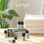 Laundry Fragrance Oils Set, Essential Oil Gift Set for Diffuser, Clean Scent Diffuser Oil, Use with Wool Dryer Balls or Diffuser,Chamomile, Fresh Cotton, Sage, Cedar, Lavender, Cherry Soap