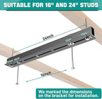 EVERHANGER Ceiling Storage Rack, Heavy Duty Overhead Garage Storage Rack, Adjustable Ceiling Bin Storage System, 4 Sets for 3 Bins, 26 Inch