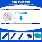 Dusters for Cleaning, Duster with Extension Pole 7 in 1 Kit, Ceiling Fan Cleaner Duster Cobweb Duster, Long Dusters for High Ceilings, Microfiber Dusters for Ceiling Fan, Blinds and Furniture
