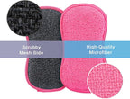 HOMEXCEL 12 Pack Multi-Purpose Scrub Sponges Kitchen Dish Sponge Non-Scratch Microfiber Sponge for Efficiently Cleaning Dishes Pots Pans Pink