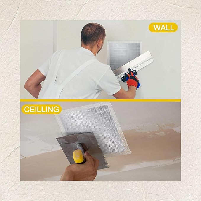 Professional Drywall Repair Kit 12x12 Inch - Self-Adhesive Mesh Patch for Large Holes in Walls & Ceilings, Quick & Easy Wall Hole Repair Kit(Heavy Duty)