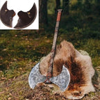 Forest Hunting 40” Two Handed Large Berserker Axe, Large Norse Axes,Scandinavian Style Viking Dane Ax Double Headed, Functional Viking Battle (Two Hand Large Double Headed Axe)