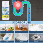 Wild Tornado Pipe Dredge, Powerful Sink and Drain Cleaner Powder, Wild Tornado Sink and Drain Cleaner for Kitchen Toilet Pipeline Quick Cleaning Tool (2PCS)