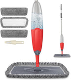 HOMTOYOU Dust Mop for Hardwood Floors: Microfiber Spray Mop for Cleaning Laminate Wood Tile Home Kitchen - 3 Washable Reusable Pads & 1Pcs 400+ML Refillable Bottle