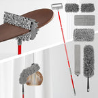 Ceiling Fan Cleaner Duster , 75‘’ Extendable Long Handle Ceiling Fan Blade Cleaning Tool, Reusable Chenille & Microfiber Mop Head for Dusting Ceiling Fan Baseboard Wall Floor,car wash mop