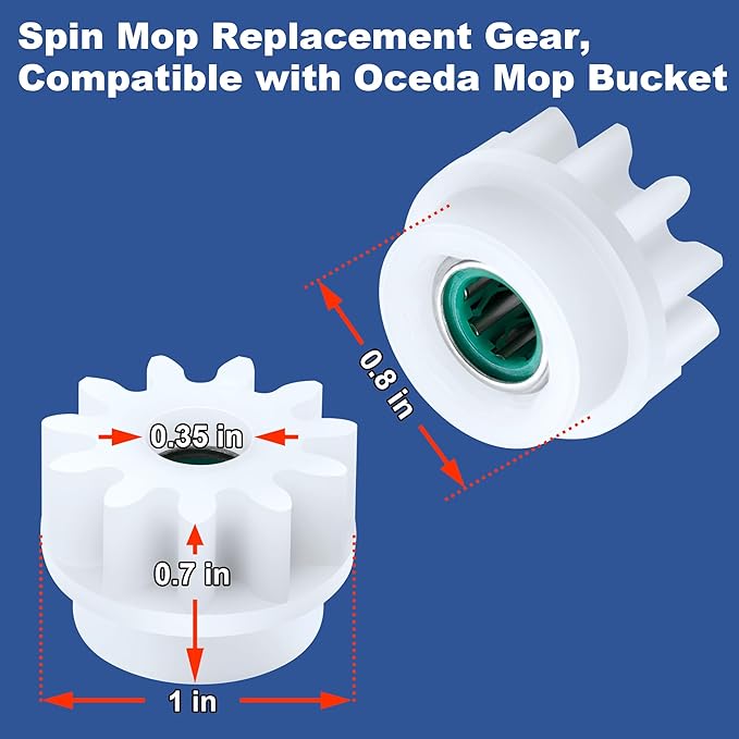 Spin Mop Bucket Replacement Gear Compatible with O Cedar Mop Bucket Pedal Only One Way Bearing Repair Parts