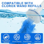 120 Count Toilet Wand Refills for Clorox, Disposable Head Compatible with Clorox ToiletWand Cleaning System, Upgrade Fiber Bowl Cleaner Brush for Closestool Cleaning.（not included brush rod）