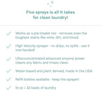 Clean Mama Laundry Detergent Spray & Pre-Treater - Natural Laundry Detergent Soap for Sensitive Skin - Eco-Friendly, HE Compatible - Clean Laundry Scent - 64+ Loads of Laundry, Starter + Refill, 16 oz