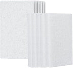 Restaurantware RW Clean 6 Inch x 3.5 Inch x 5.4 Inch Scouring Pads 1 With Handle Scrub Pads - Non Abrasive Heavy Duty White Nylon Scrub Pads For Cleaning For Cleaning Or Scrubbing