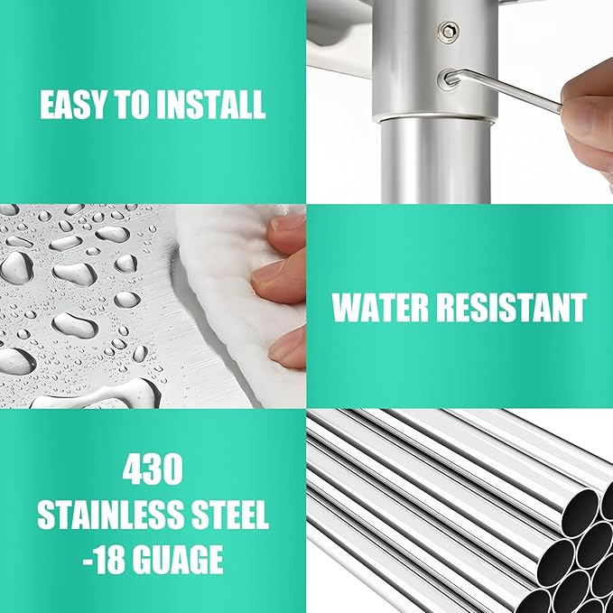 STABLEINK NSF Stainless Steel Table, 24 x 14 Inches Metal Prep & Work Table with Adjustable Undershelf, for Commercial Kitchen, Restaurant, Hotel and Garage,Small Stainless Steel Table