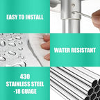 STABLEINK NSF Stainless Steel Table with Caster Wheels, 30 x 18 Inches Metal Prep & Work Table with Adjustable Undershelf, for Commercial Kitchen, Restaurant, Hotel and Garage