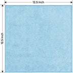HOMEXCEL Blue Microfiber Cleaning Cloth 50 Pack, 12.5 x 12.5 inch Microfiber Towels for Cars, Ultra Absorbent Car Washing Cloth, Lint Free Streak Free Cleaning Rags for Car, Kitchen, and Window