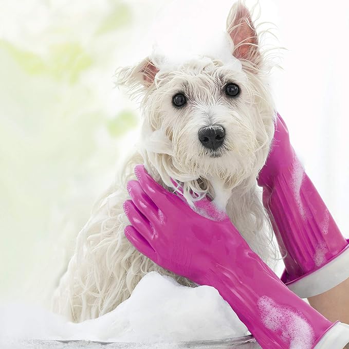 Playtex Living Rubber Cleaning Gloves, Premium Protection Reusable Household Gloves, Large (2 Pairs)