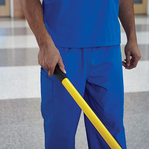 Rubbermaid Commercial Products HYGEN Quick-Connect Adjustable Extension Handle/Pole, Lightweight Cleaning Tool for Floors/Walls/Ceilings/Windows for Janitorial/Residential/Commercial/Business, Yellow