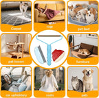 Pet Hair Removal Tool: 3 Pack Cat Dog Hair Removal, Reusable Lint Shaver Cleaner Portable Fur Remover Tool Carpet Scraper, Washable Lint Roller, Brush for Clothes, Car Mats, Couch, Pet Bed, Furniture