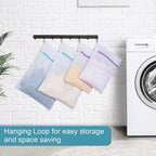 Polecasa 3Pcs Premium 125g Diamond Mesh Laundry Bags, 3 Pack Durable Laundry Wash Bags with Sturdy Zipper for Delicates (1 Large, 1 Medium, 1 Small)