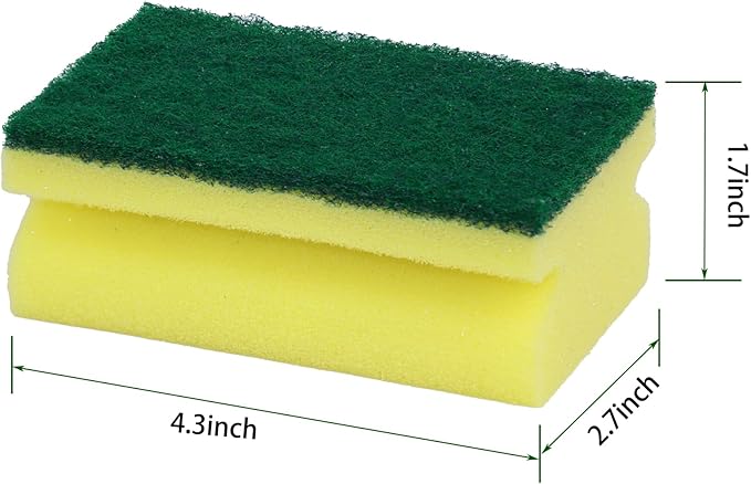 Kitchen Sponges, Heavy Duty Dish Sponges for Cleaning Kitchen, Dishes, Bathroom, 6-Pack Cleaning Sponge
