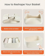 Small Woven Basket, 13.5 x 9.5 x 5 Inches, Storage Basket for Organizing, Cute Small Rope Shelf Closet Cube Storage Bins Baskets for Shelves, Dog Toy Gift Baskets Empty, 3 Packs, Off White