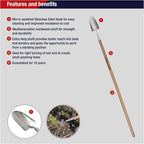 Spear & Jackson Stainless Steel Long-Handled Trowel, Durable Gardening Tool with Ergonomic Handle for Effortless Digging