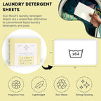 ECO ROOTS Laundry Detergent Sheets 64 loads | ECO FRIENDLY Unscented Sheets, Liquidless Travel Size Laundry Strips Detergent, Zero Waste Plastic Free Sustainable Washer Products